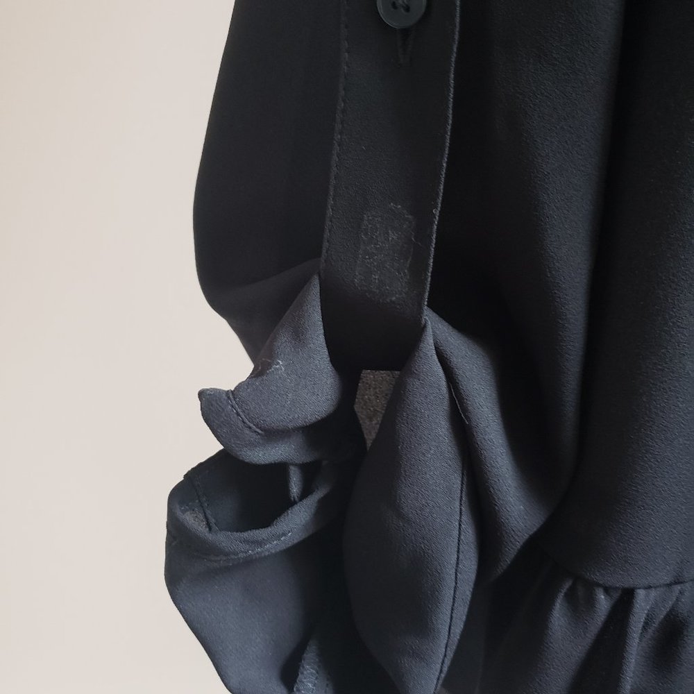 EXPRESS | Sheer Blouse Ruffle Bottom - Picture 7 of 10